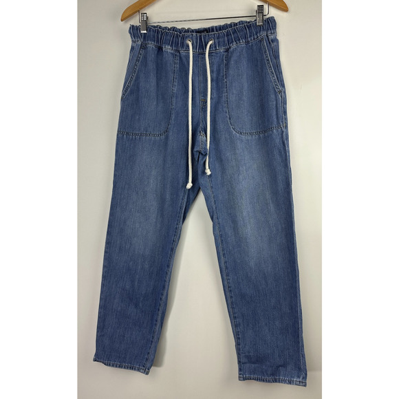 J. Crew Factory Denim Drawstring Jeans Size 28 Pull On BX538 Elastic Waist - Picture 13 of 13